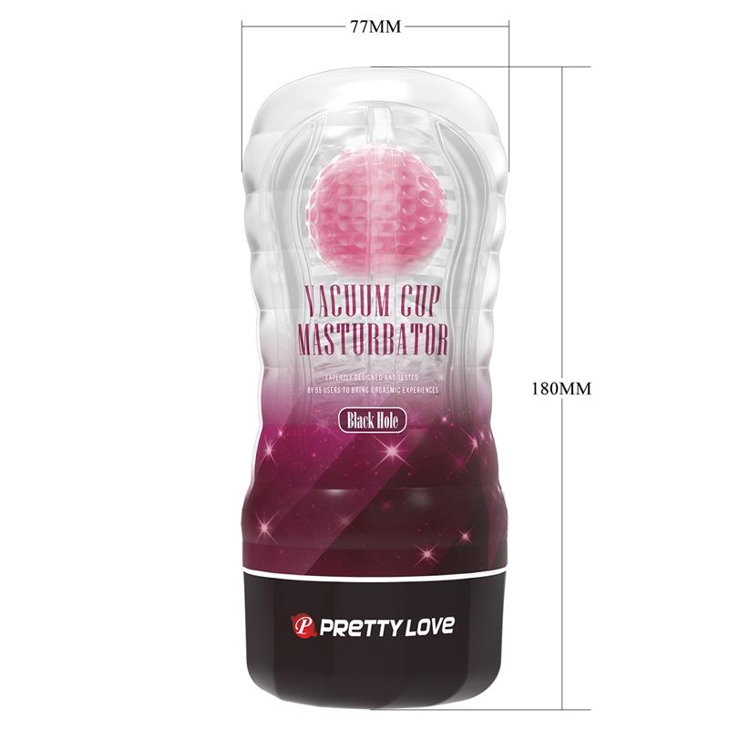 PRETTYLOVE - BLACK HOLE BALL-ROLLING MASTURBATOR CUP PINK