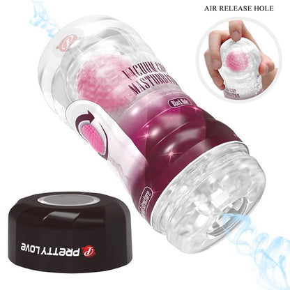 PRETTYLOVE - BLACK HOLE BALL-ROLLING MASTURBATOR CUP PINK