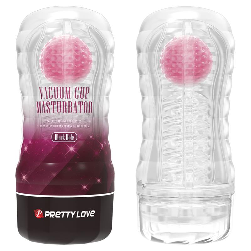 PRETTYLOVE - BLACK HOLE BALL-ROLLING MASTURBATOR CUP PINK