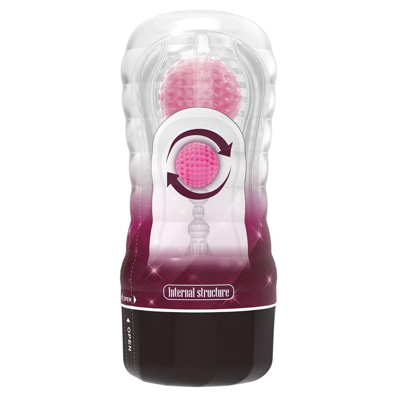 PRETTYLOVE - BLACK HOLE BALL-ROLLING MASTURBATOR CUP PINK