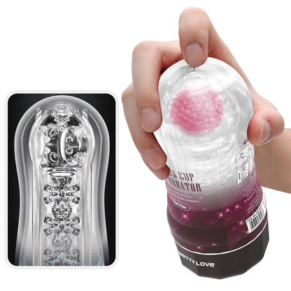 PRETTYLOVE - BLACK HOLE BALL-ROLLING MASTURBATOR CUP PINK