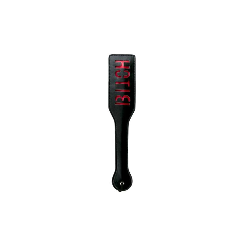 EASYTOYS - BLACK LEATHER PADDLE - BITCH