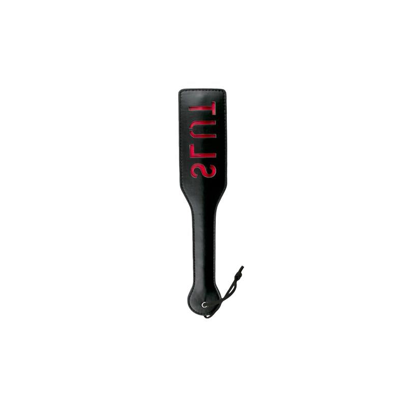 EASYTOYS - BLACK LEATHER PADDLE - SLUT