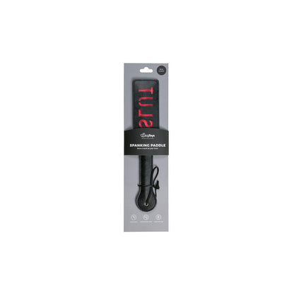 EASYTOYS - BLACK LEATHER PADDLE - SLUT