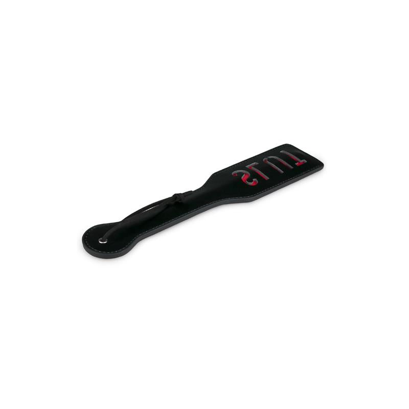 EASYTOYS - BLACK LEATHER PADDLE - SLUT