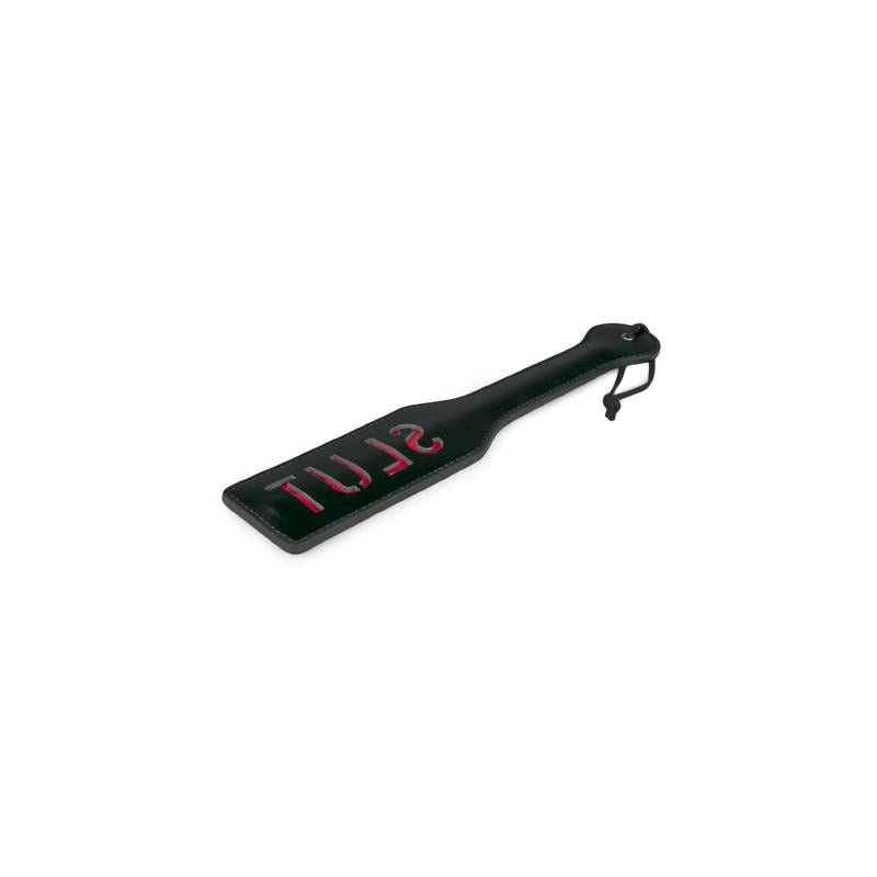 EASYTOYS - BLACK LEATHER PADDLE - SLUT