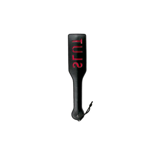 EASYTOYS - BLACK LEATHER PADDLE - SLUT