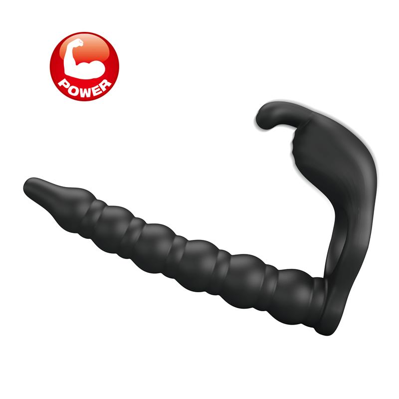 PRETTY LOVE - BLACKNEY PENIS RING WITH BLACK VIBRATOR PLUG
