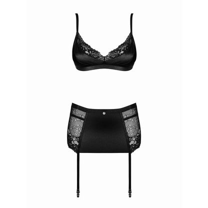 OBSESSIVE - BLANITA 3 PIECE LACE SUSPENDER SET