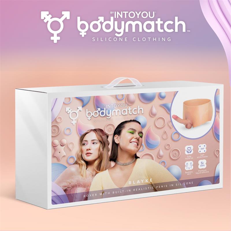 BODYMATCH - BLAYKE BOXER WITH 18 CM BUILT-IN PENIS LIQUID SILICONE ONE SIZE