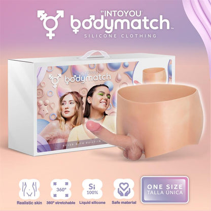 BODYMATCH - BLAYKE BOXER WITH 18 CM BUILT-IN PENIS LIQUID SILICONE ONE SIZE