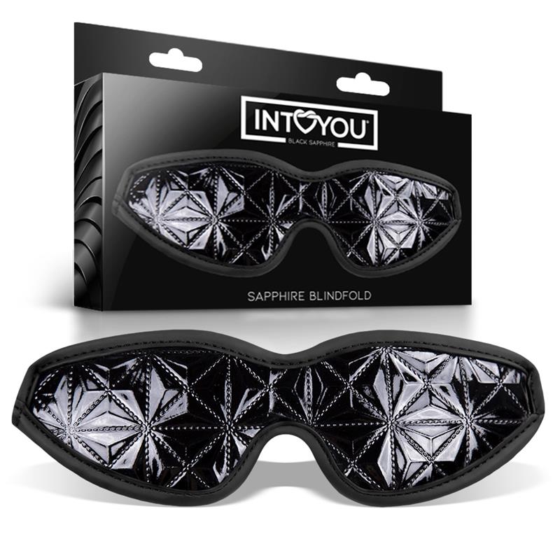 BLACK SAPPHIRE - BLINDFOLD SAPPHIRE VEGAN LEATHER