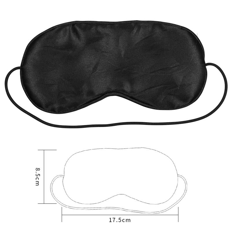 LOVETOY - MASQUE DE NUIT ARGENT ET NOIR AVEC ÉLASTIQUE
