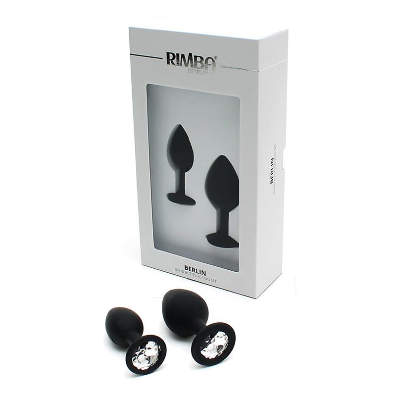 RIMBA - BLING BUTTPLUG DUO SET BERLIN BLACK