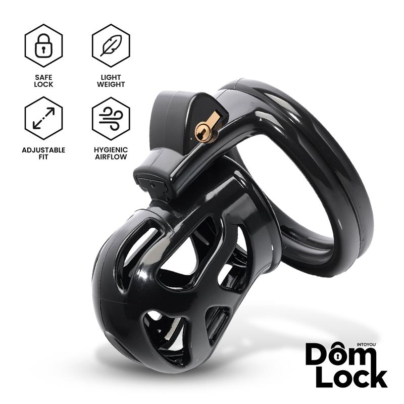 DOMLOCK - BLOCK CHASTITY CAGE WITH INTERNAL LOCK