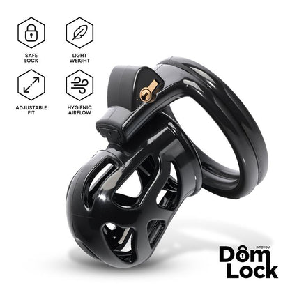 DOMLOCK - BLOCK CHASTITY CAGE WITH INTERNAL LOCK
