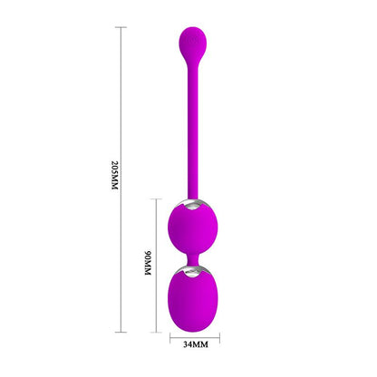 PRETTYLOVE - BOLAS VAGINALES CON VIBRACIÓN WILLIE CLAVE 25