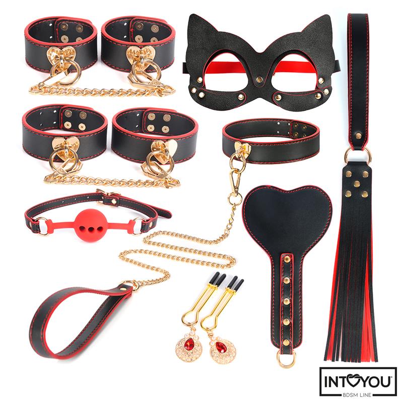 INTOYOU BDSM LINE - SET DE BONDAGE DE 8 PIEZAS