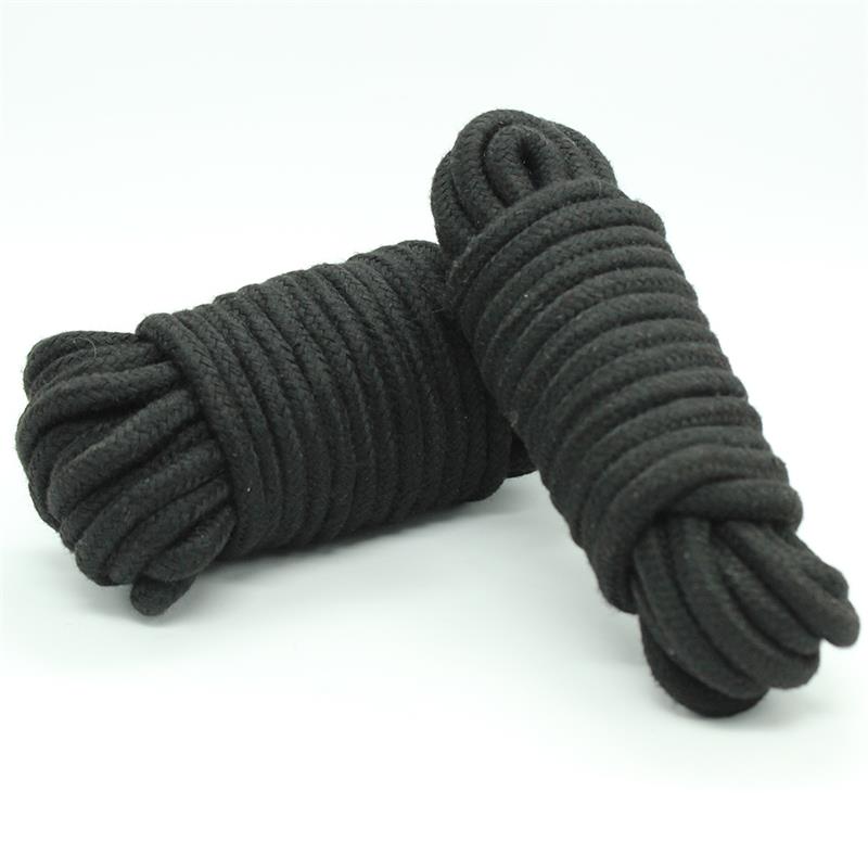 LATETOBED BDSM LINE - BONDAGE COTTON ROPE 10 METER BLACK