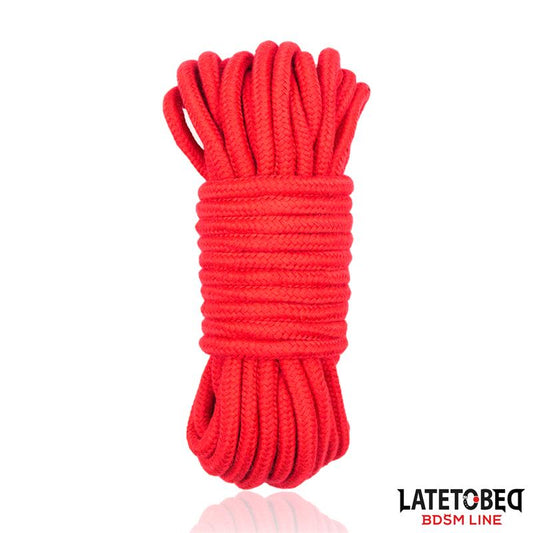 LATETOBED BDSM LINE - BONDAGE COTTON ROPE 5 M RED