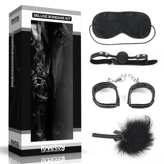 LOVETOY - KIT DE BONDAGE DELUXE 4 UNITÉS NOIR