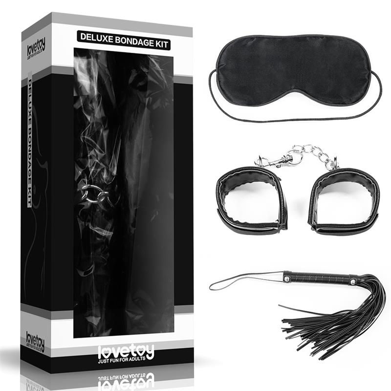 LOVETOY - KIT DE BONDAGE DELUXE NEGRO