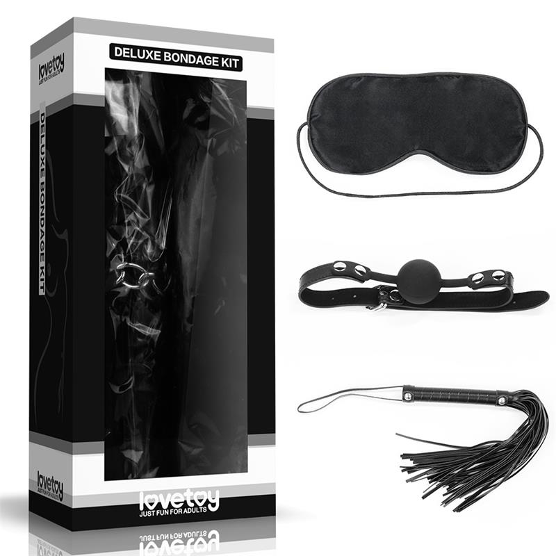 LOVETOY - KIT DE BONDAGE DELUXE NEGRO