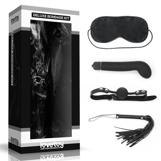 LOVETOY - BONDAGE KIT DELUXE WITH VIBRATOR BLACK