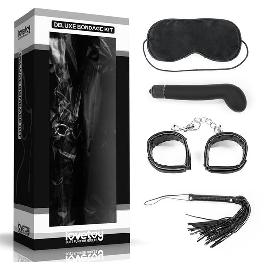 LOVETOY - BONDAGE KIT DELUXE WITH VIBRATOR BLACK