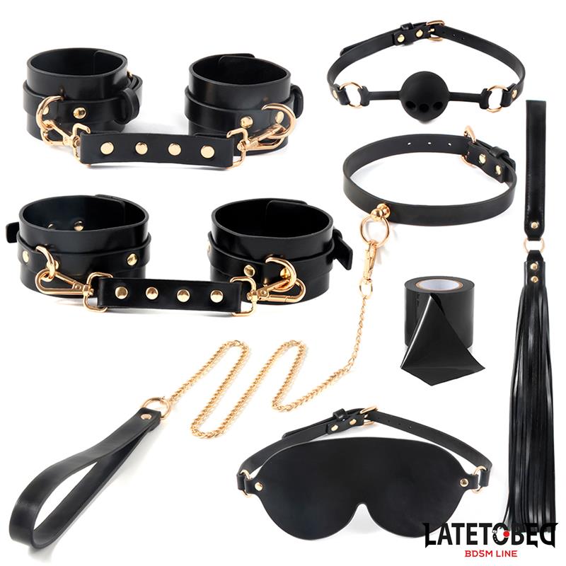 LATETOBED BDSM LINE - BONDAGE KIT WITH 8 PCS WITH STORAGE BAG