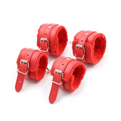 INTOYOU BDSM LINE - BONDAGE SET 10 PIECES RED