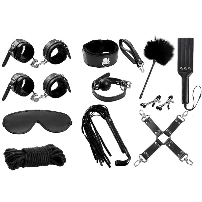 INTOYOU BDSM LINE - BONDAGE SET 11 PIECES BLACK
