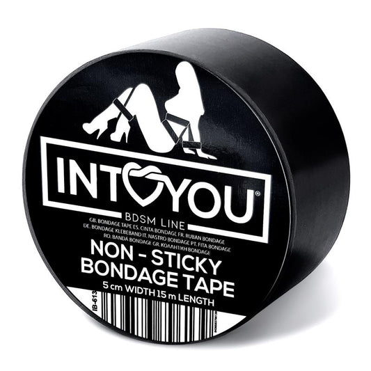 INTOYOU BDSM LINE - BONDAGE TAPE NON-STICKY BLACK 15 METERS
