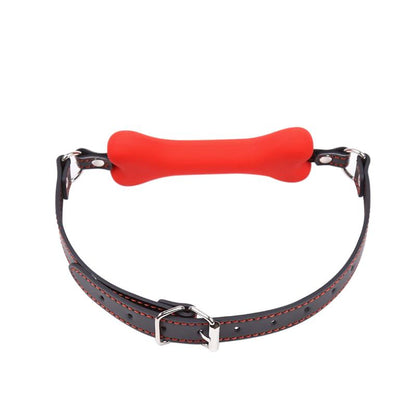 LATETOBED BDSM LINE - BONE GAG BALL RED