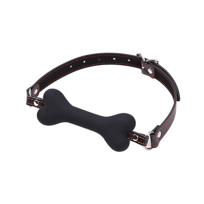 LATETOBED BDSM LINE - BONE GAG BALL SILICONE 12 CM BLACK