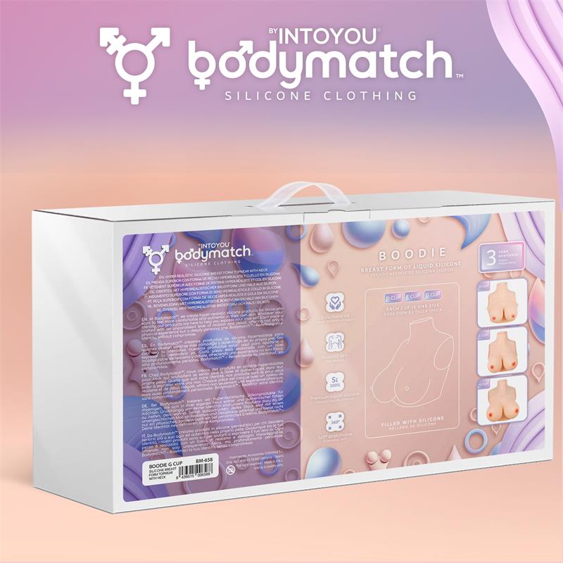 BODYMATCH - BOODIE REALISTIC BREAST FORM G CUP LIQUID SILICONE
