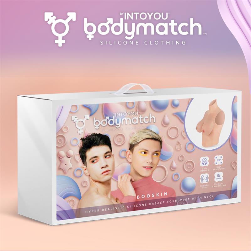 BODYMATCH - BOOSKIN REALISTIC BREAST FORM D CUP LIQUID SILICONE