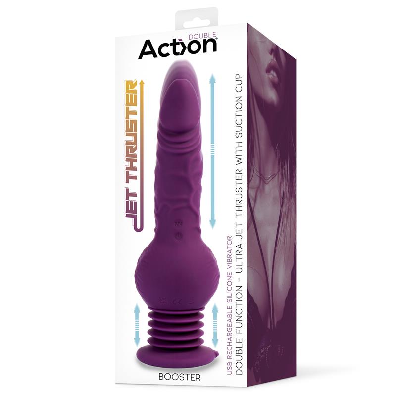 ACTION - BOOSTER ULTRA JET THRUSTER VIBRATOR WITH POWERFULL SUCTION CUP