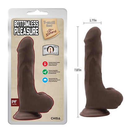CHISA - DILDO DE DOBLE DENSIDAD PLACER SIN LÍMITES MARRÓN 20CM