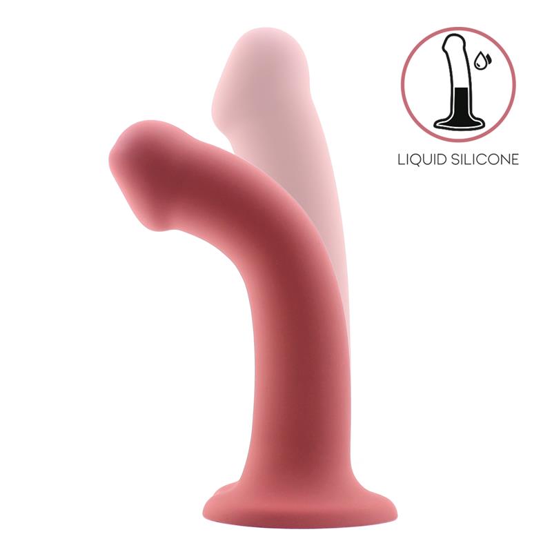 ACTION - BOUNCY LIQUID SILICONE DILDO HIPER FLEXIBLE 7 - 18 CM SIZE M BURGUNDY
