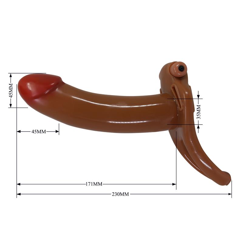 PRETTYLOVE - BRADDEN UNIVERSAL STRAP ON WITH VIBRATING HOLLOW DILDO 6.7
