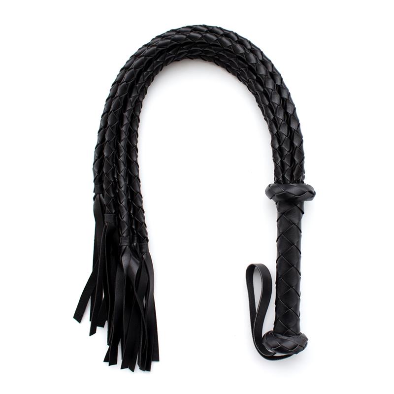 LATETOBED BDSM LINE - BRAIDED FLOGGER 75 CM BLACK
