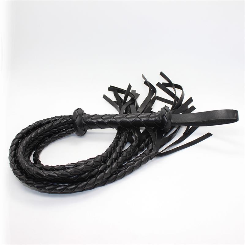 LATETOBED BDSM LINE - BRAIDED FLOGGER 75 CM BLACK