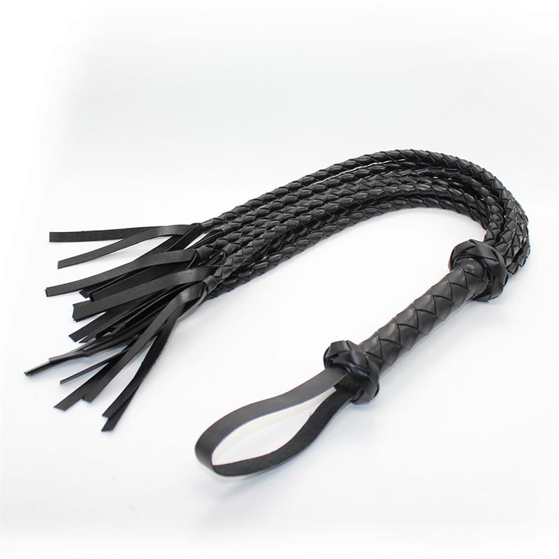LATETOBED BDSM LINE - BRAIDED FLOGGER 75 CM BLACK