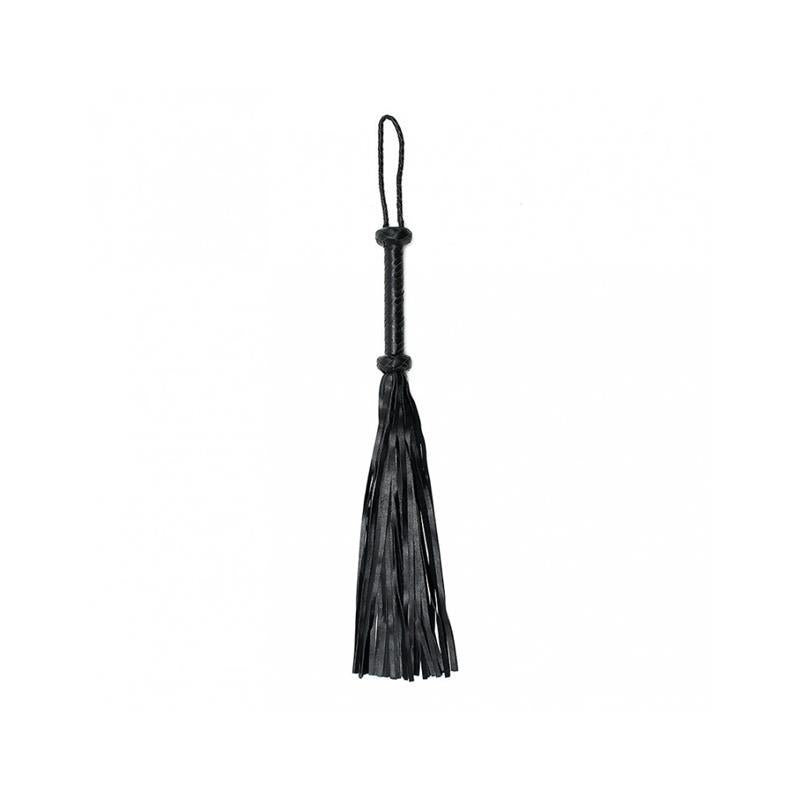 BONDAGE PLAY - BRAIDED FLOGGER LEATHER BLACK