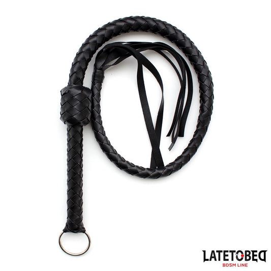 LATETOBED BDSM LINE - BRAIDED WHIP BLACK 116CM