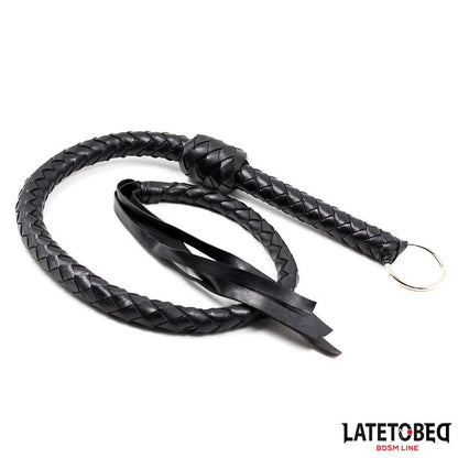 LATETOBED BDSM LINE - BRAIDED WHIP BLACK 116CM