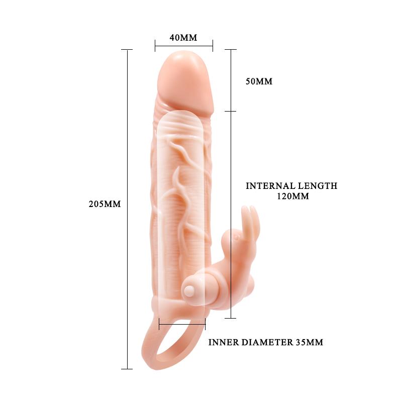 PRETTYLOVE - BRAVE MAN PENIS SLEEVE WITH VIBRATION
