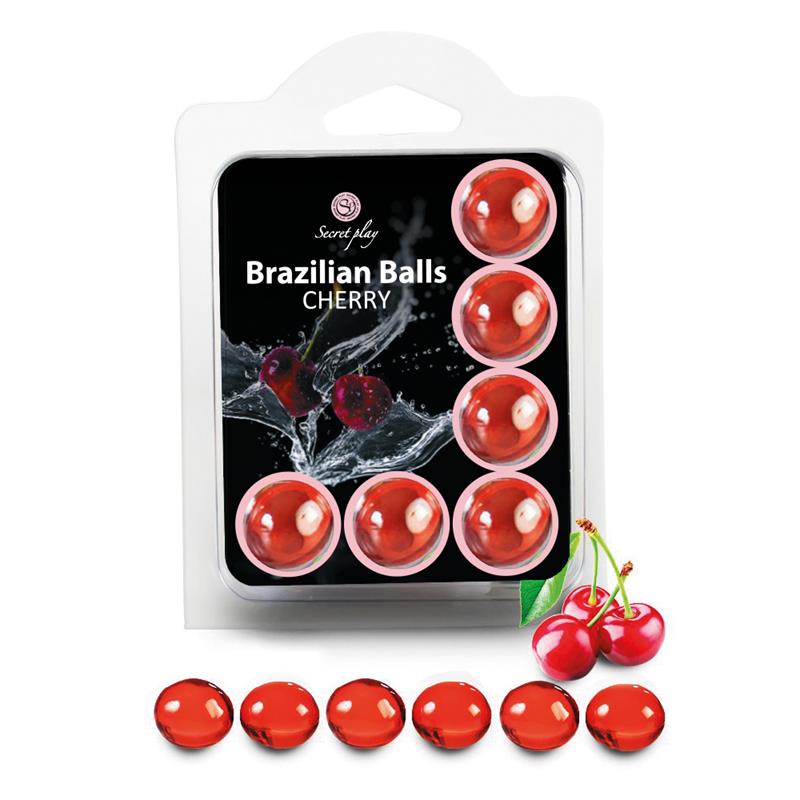 SECRET PLAY - BRAZILIAN BALLS SET 6  CHERRY