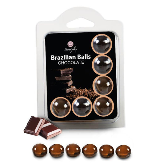 SECRET PLAY - BRAZILIAN BALLS  SET 6  CHOCOLATE